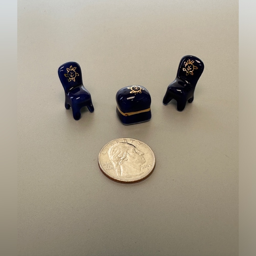 3 piece set miniature porcelain figures
